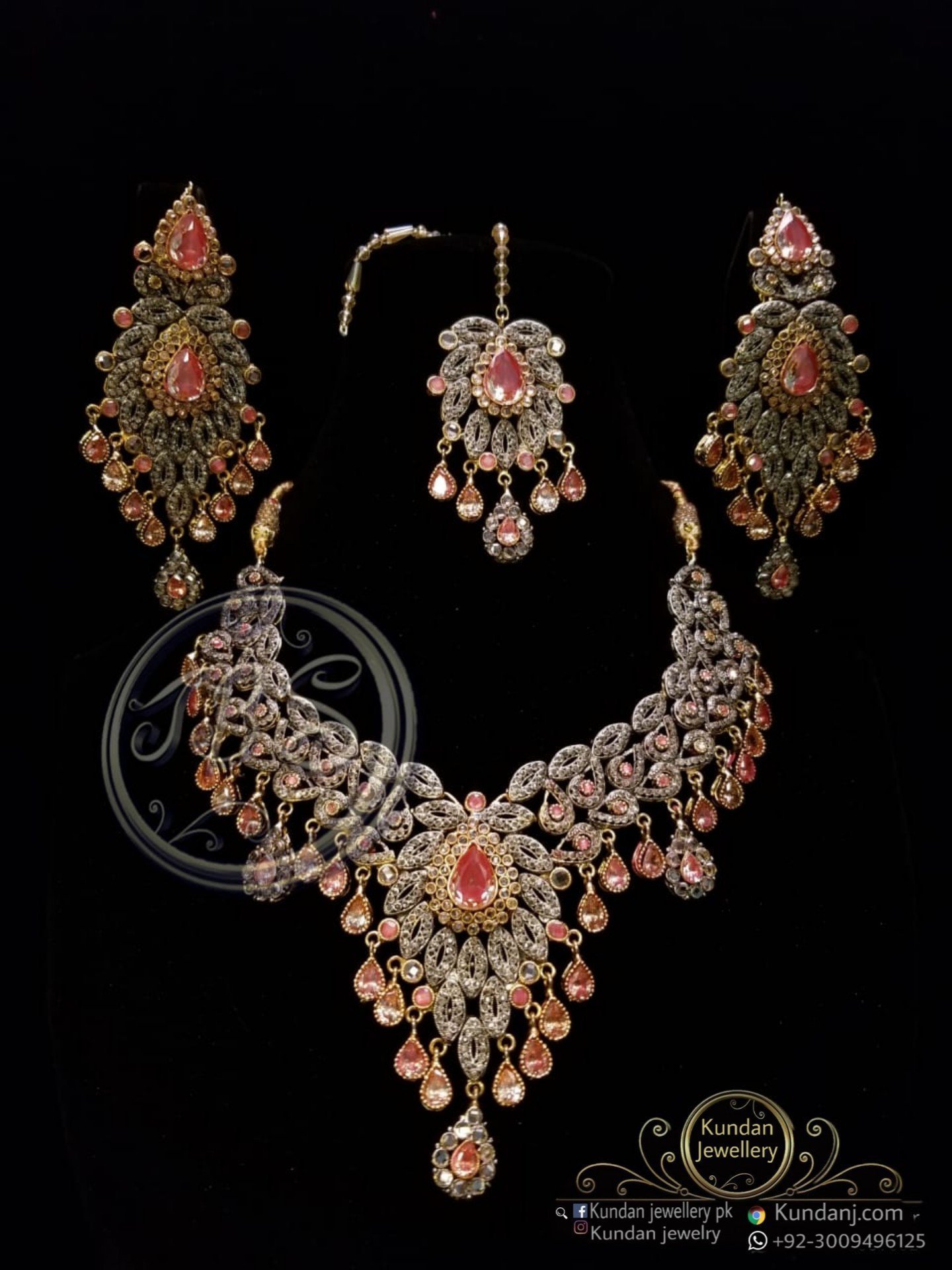 N29-PEACH Necklace set - Image 4