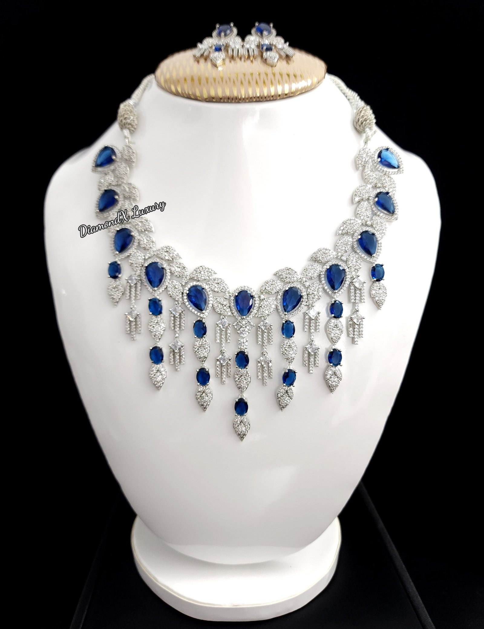 Sapphire Midnight Majesty Necklace Set - Image 2
