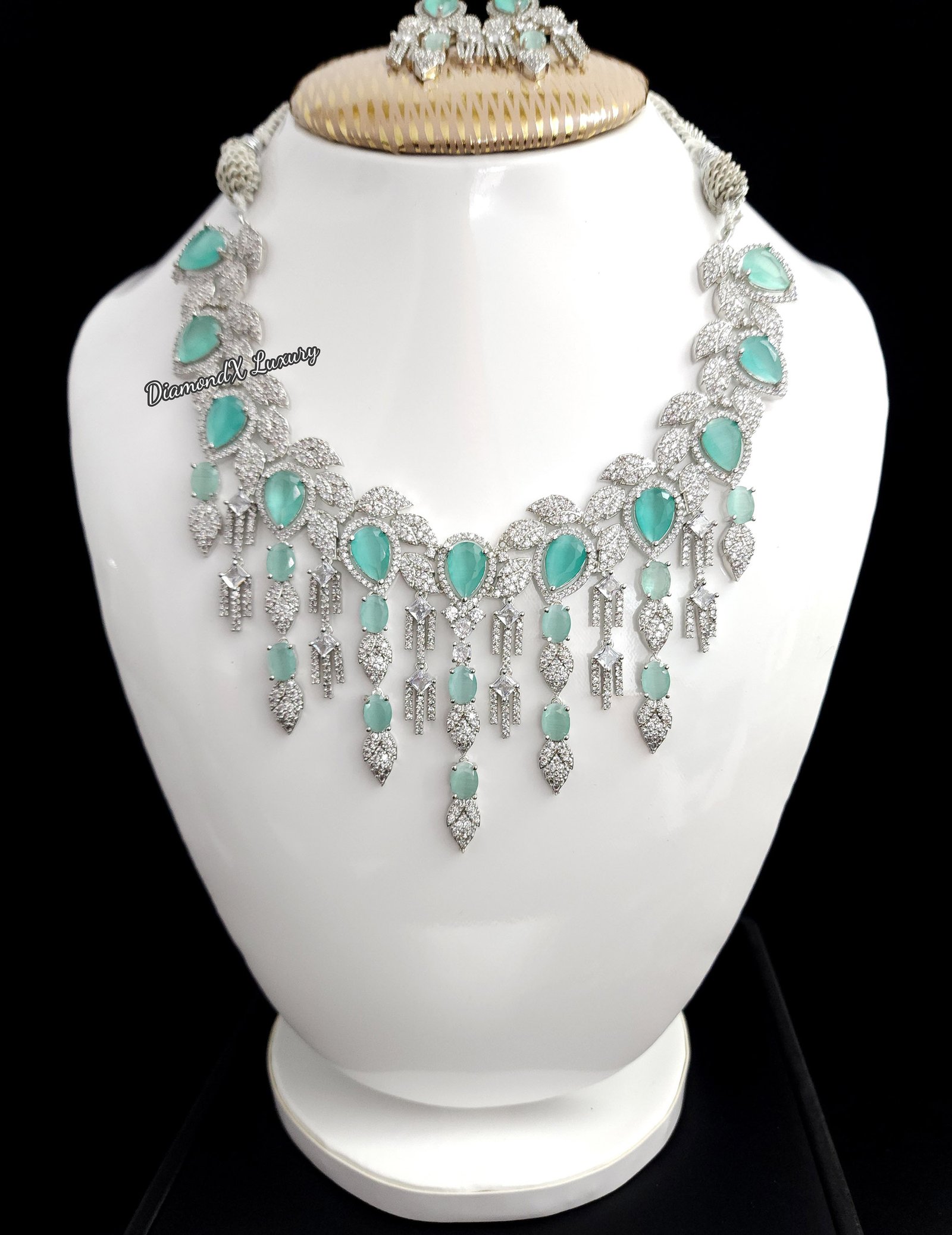 Turquoise Midnight Majesty Necklace Set - Image 1