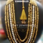Premium Multani Katmala Har with Real Pearls – 24k Gold Plated