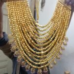 Grand Multani Katmala Har Pink beads – 24k Gold Plated