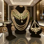 Regal Emerald Kundan Grand Bridal Set