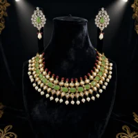 Jade Pearl Kundan Bridal Necklace Set
