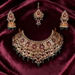 Ruby Emerald Kundan Royal Bridal Necklace Set