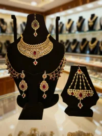 Crimson Royale Antique Bridal Set - Image 4