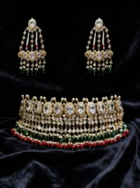 Imperial Polki Pearl Choker Bridal Set