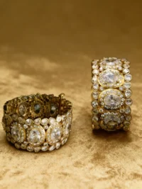 Regal Polki Crystal Kada Bangles - Image 3