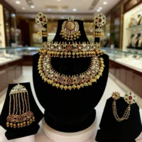Zar-e-Shaam Kundan Bridal Set - Image 2