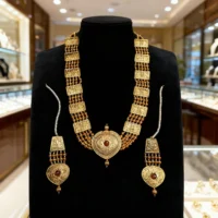 Rajwada Antique Gold Coin Necklace Set