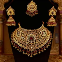 Heritage Kundan Ruby Bridal Necklace Set